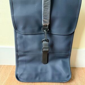 Rains Navy Blue Unisex Mini Backpack